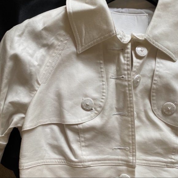 NWT Bebe White Crop Top Jacket 8 - Picture 5 of 9